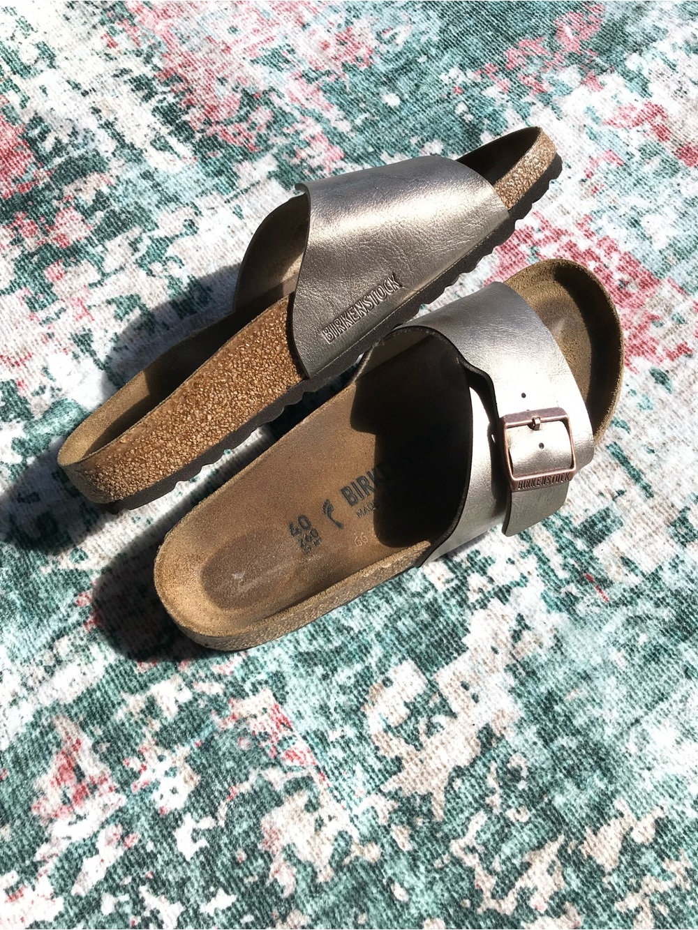 Birkenstock Metallic Slide Sandals - Women's